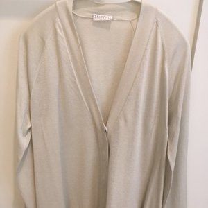 Brunello Cucinelli gray metallic sweater